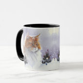 Mug Bouge De Café À Café Tabby De Maine Orange Et Blan (Devant gauche)