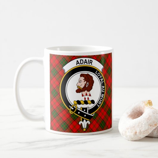 Mug Bouge de café Adair Clan Badge - Taille 11oz (Avec donut)