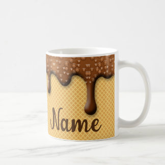 Mug Bouge de café au café de crème glacée au chocolat,