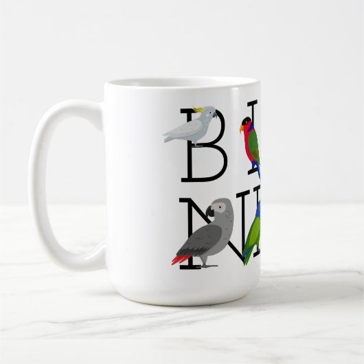 Mug Bouge de café aux perroquets Nerd (Gauche)