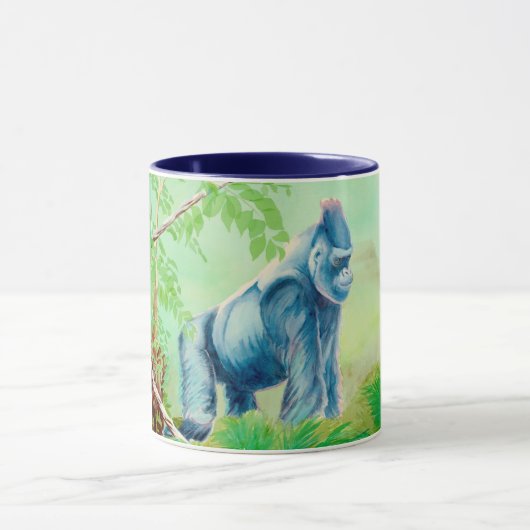 Mug Bouge de café avec gorille, animal zoo (Centre)