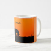 Mug Bouge de café avec silhouette d'éléphant (Devant droit)