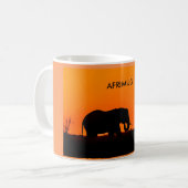 Mug Bouge de café avec silhouette d'éléphant (Devant gauche)