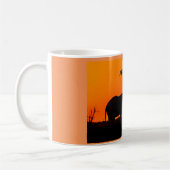 Mug Bouge de café avec silhouette d'éléphant (Gauche)