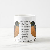 Mug Bouge de café blanc Red Robin Bird (Centre)