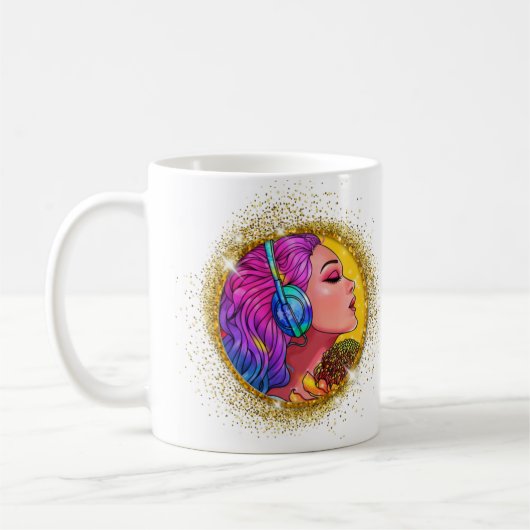 Mug Bouge de café cadeau 11oz pour fille chantante d'o (Gauche)