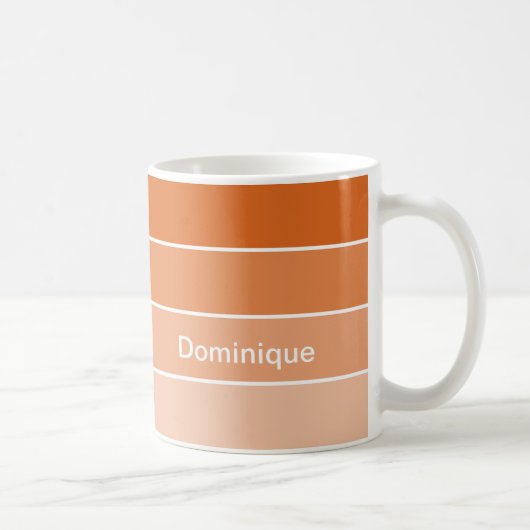 Mug Bouge De Café Couché De Soleil Orange Avec Bordure (Droite)