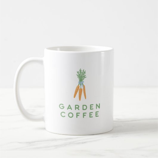 Mug Bouge de café de jardin aux carottes (Gauche)