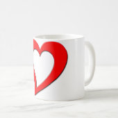 Mug Bouge de café en forme de coeur (Devant droit)