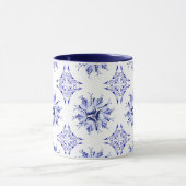 Mug Bouge de café floral Inky | Indigo et White (Centre)