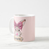 Mug Bouge de café lapin de Pâques personnalisée pour l (Devant gauche)