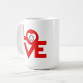 Mug Bouge de café Love rd 15oz (Devant gauche)