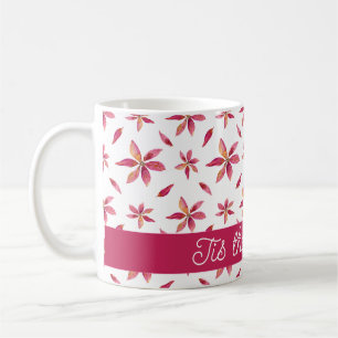 Mug Bouge de café Personnalisée Pink Poinsettia