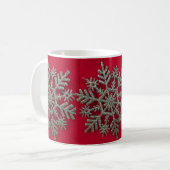 Mug Bouge de café Snowflakes en argent (Devant gauche)