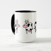 Mug Bouge de caricature de vache mignonne (Devant gauche)