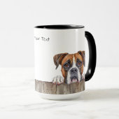 Mug Bouge de chien de boxe (Devant droit)