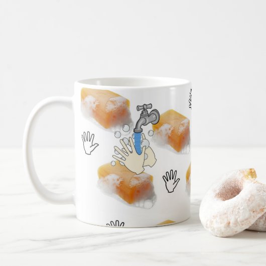 Mug Bouge de lavage de mains au savon (Avec donut)