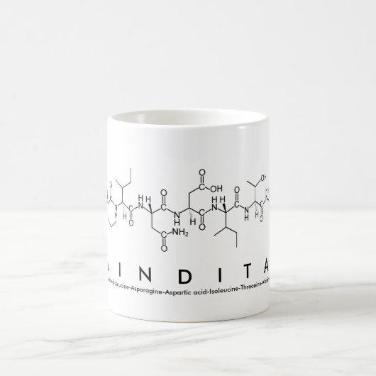 Mug Bouge de nom de peptide Lindita (Centre)