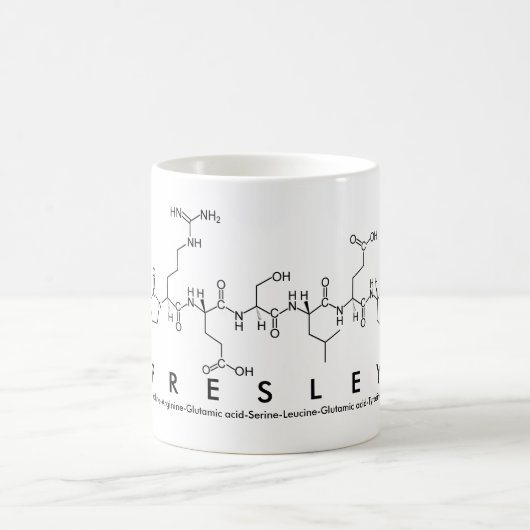 Mug Bouge de nom du peptide Presley (Centre)