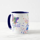Mug Bouge de papillon personnalisée (Devant gauche)
