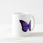 Mug Bouge de papillons - Papillon mauve - Cadeau parfa (Devant droit)