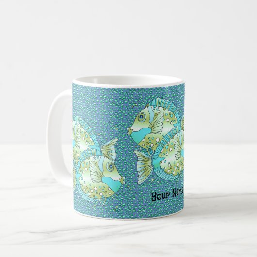 Mug Bouge de poisson bleu (Devant gauche)