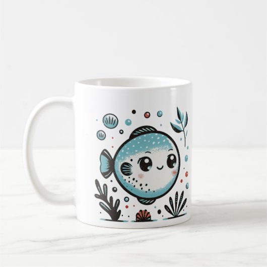 Mug Bouge de poisson souriant (Gauche)