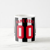 Mug Bouge de soccer personnalisable Bande blanche noir (Centre)