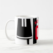 Mug Bouge de soccer personnalisable Bande blanche noir (Gauche)