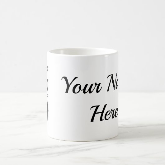 Mug Bouge D'Encre Coeur Curly Avec Personnalisation (Centre)