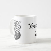 Mug Bouge D'Encre Coeur Curly Avec Personnalisation (Devant gauche)