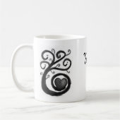 Mug Bouge D'Encre Coeur Curly Avec Personnalisation (Gauche)