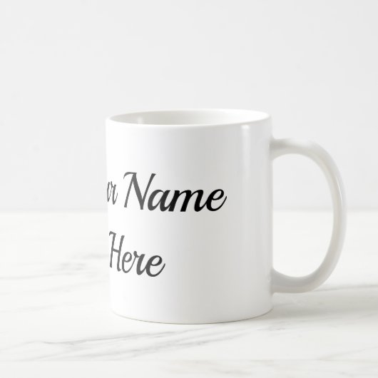Mug Bouge D'Encre Coeur Curly Avec Personnalisation (Droite)