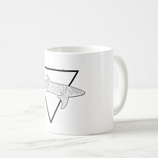 Mug Bouge d'impression de requin-baleine (Devant droit)