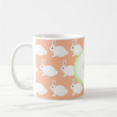 Mug Bouge en latte de lapin blanc personnalisé (Gauche)