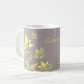 Mug Bouge florale à papillon jaune (Devant gauche)