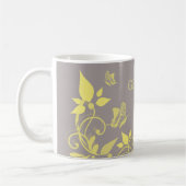 Mug Bouge florale à papillon jaune (Gauche)