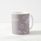 Mug Bouge florale de papillon Lilac (Devant droit)