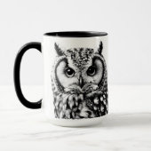Mug Bouge Majestueuse De Chouette À Deux Chouettes (Gauche)