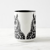 Mug Bouge Majestueuse De Chouette À Deux Chouettes (Centre)