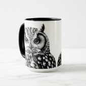 Mug Bouge Majestueuse De Chouette À Deux Chouettes (Devant gauche)