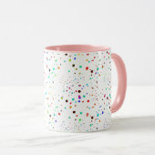 Mug Bouge personnalisée à points colorés (Devant droit)