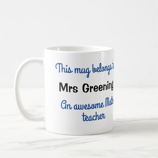 Mug Bouge pour enseignants, Cadeau pour enseignant ou  (Gauche)