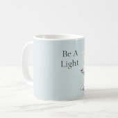 Mug Bougie Blanche Argentée Soyez Une Lumière (Devant gauche)