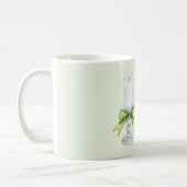 Mug Bougie Blanche Ruban Menthe Brille Clair (Gauche)