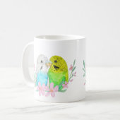 Mug Bougie bleue et jaune Perruques cadeau amoureux de (Devant gauche)