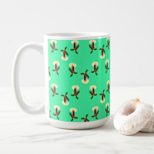 Mug Bougie Bourgogne avec saint Noël (Avec donut)