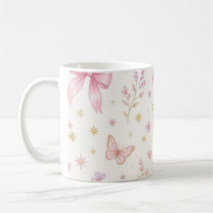 Mug * Bougie d'anniversaire Coquette à ruban rose pour