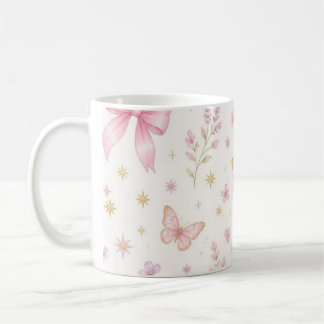 Mug * Bougie d'anniversaire Coquette à ruban rose pour