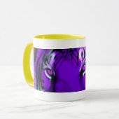 MUG BOUGIE DE CAFÉ OR ET PURPLE (Devant gauche)